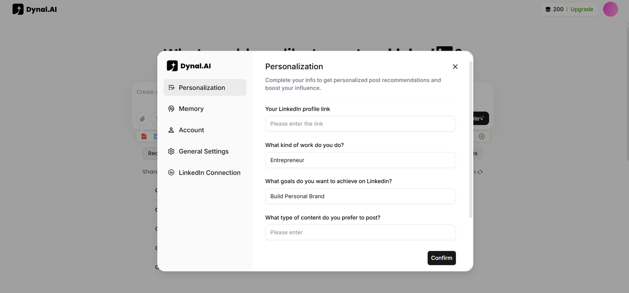 dynal personalisation settings.png